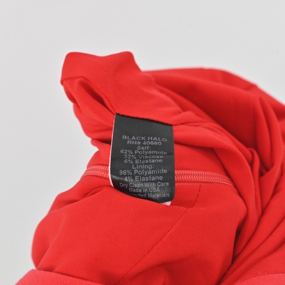 BLACK HALO Tava Dress Size 6‎ Red Glamorous Ruffle Romantic Elegant Mini Sheath - Picture 8 of 13